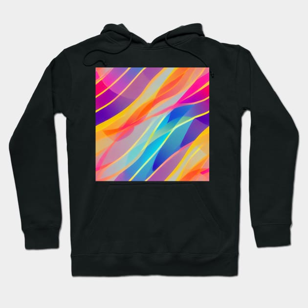 seamless Geometric pattern of curved lines Hoodie by mooonthemoon